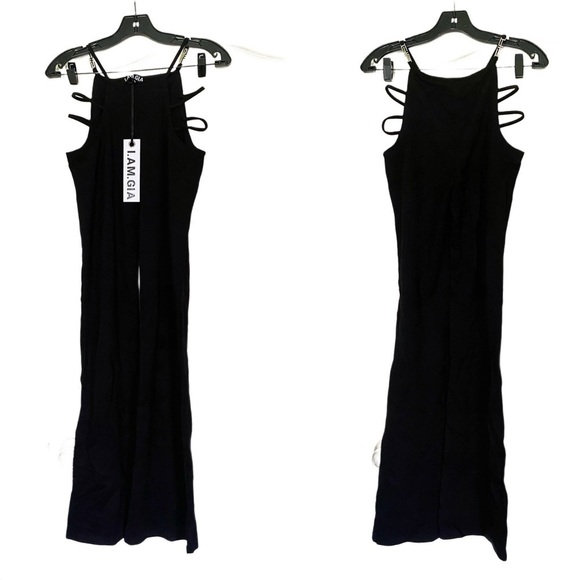 I.AM.GIA Lucid Pant Strappy Side Cutout Flare Black Small NWT - Picture 2 of 12